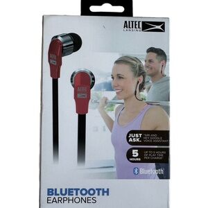 Altec Lansing Red Bluetooth Earphones New